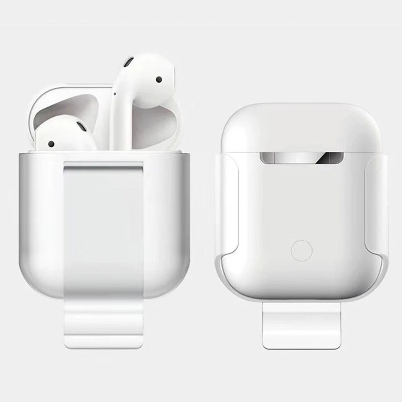 Чехол для Apple AirPods изысканный чехол с зажимом ремня ультратонкий противоударный