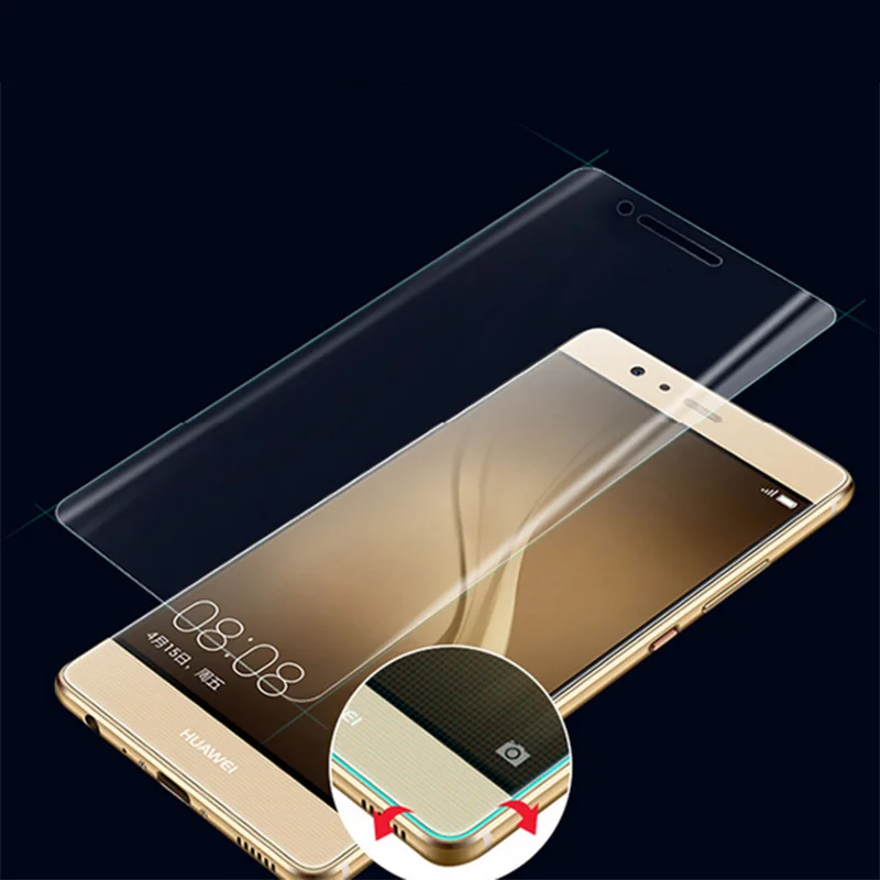 3D изогнутая Защитная пленка для Huawei P10 Plus P9 Mate 9 Pro P8 Lite 2017 Honor 8 мягкая из ТПУ (не