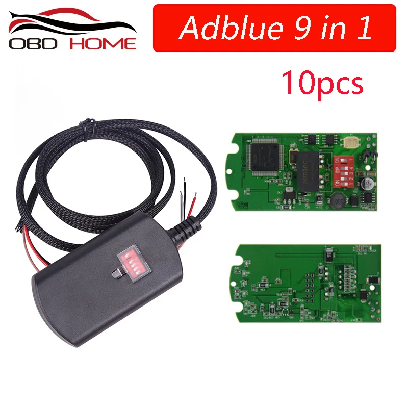 

5/10pcs Adblue 9 IN 1 Full Chip Trucks AdBlue Emulator 9in1 AdBlue Emulator Box AdBlueOBD2 SCR&NOX Box Works EURO 4&5 Ad Blue