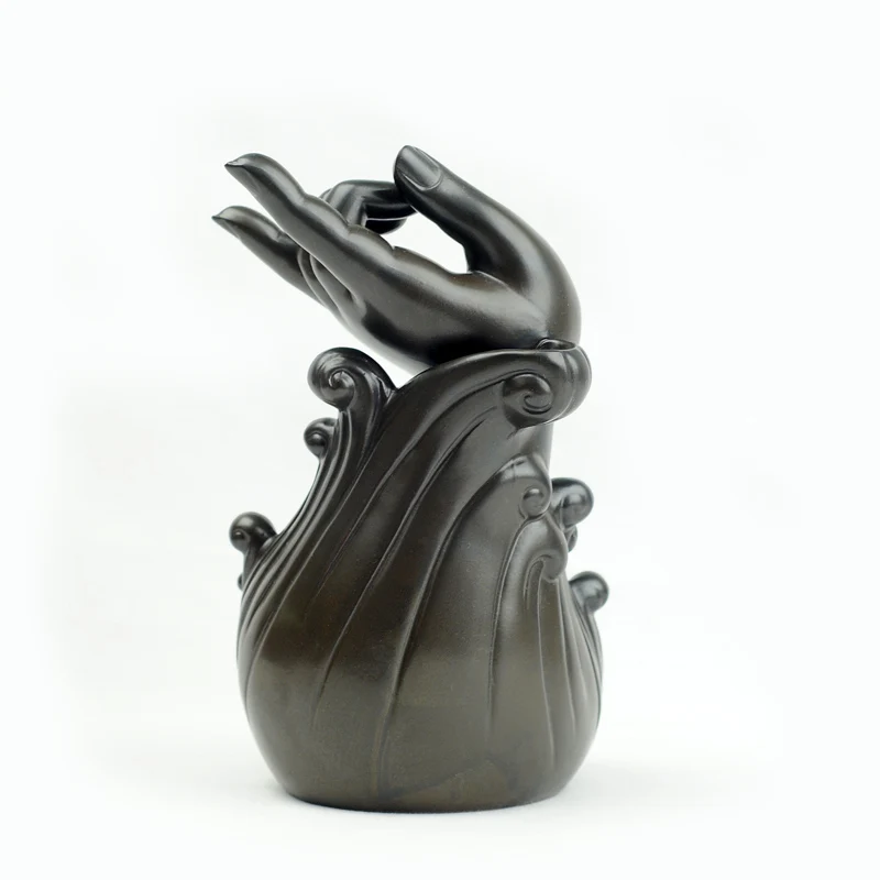 С изображением Будды и Гуаньинь благовония горелка с алоэ обратно керамическая