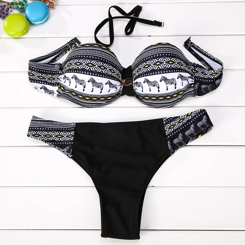 2017 Sexy swimsuit Women Padded Bra Bathing Suit Bikinis Female Brazilian beachwear bikini Set Swimwear cropped Monokini biquini |