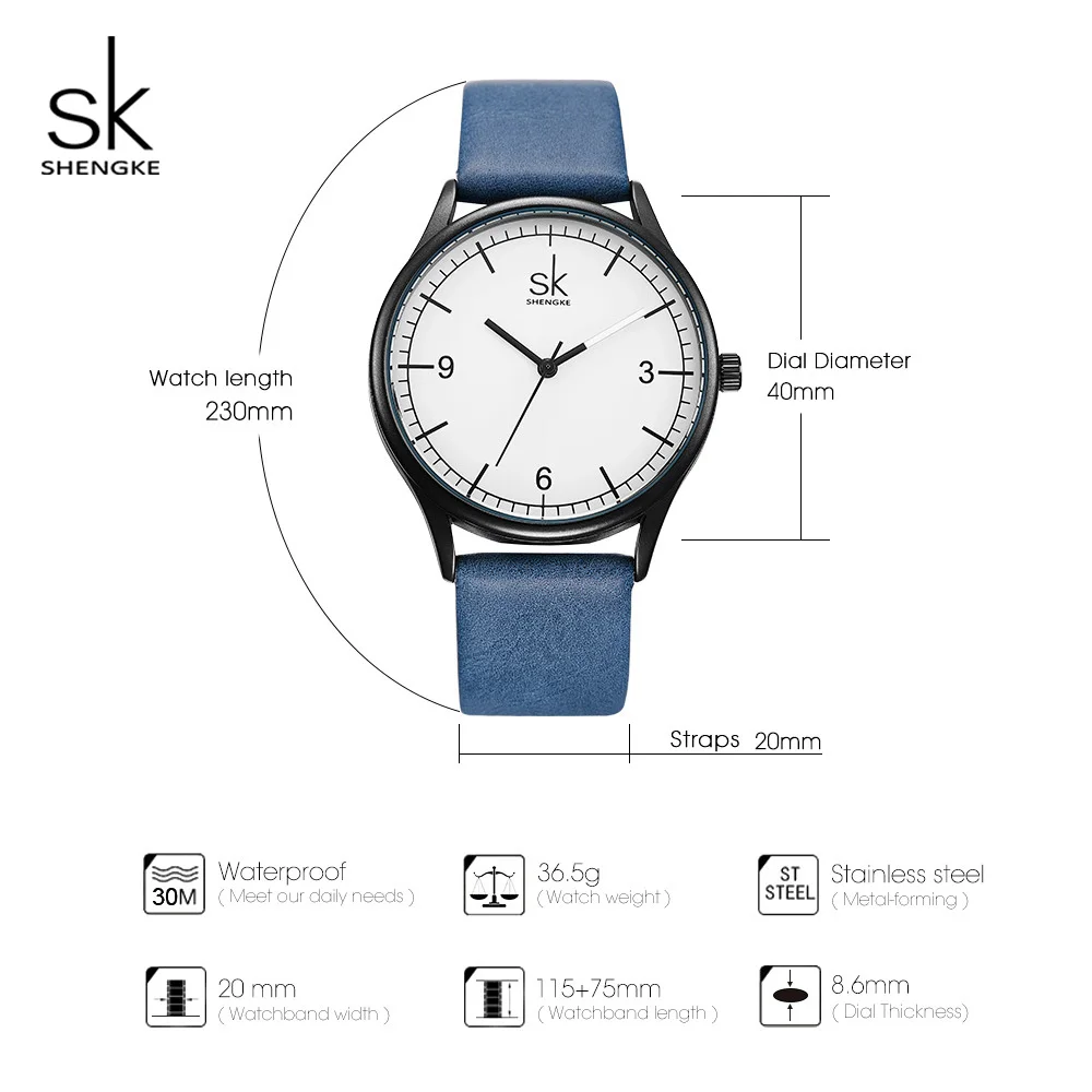 

Shengke Women Brand Wrist Watch Simple Fashion Leather Watches Women Ladies Quartz Clock Watches 2019 New SK Montre Femme