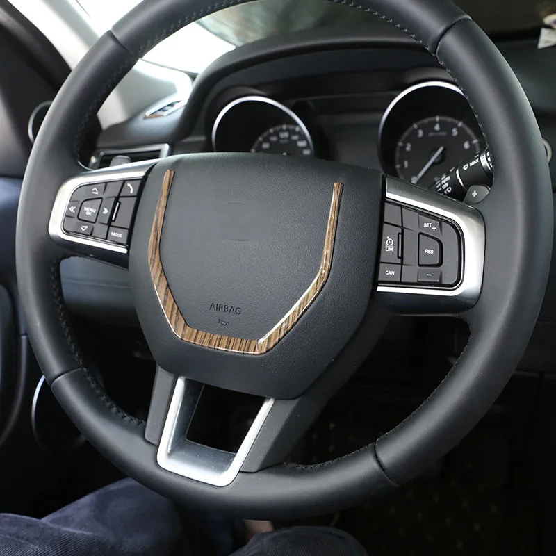 Для Land Rover Discovery Sport 2015-2018 Наполнитель из АБС-пластика под дерево рулевое колесо с
