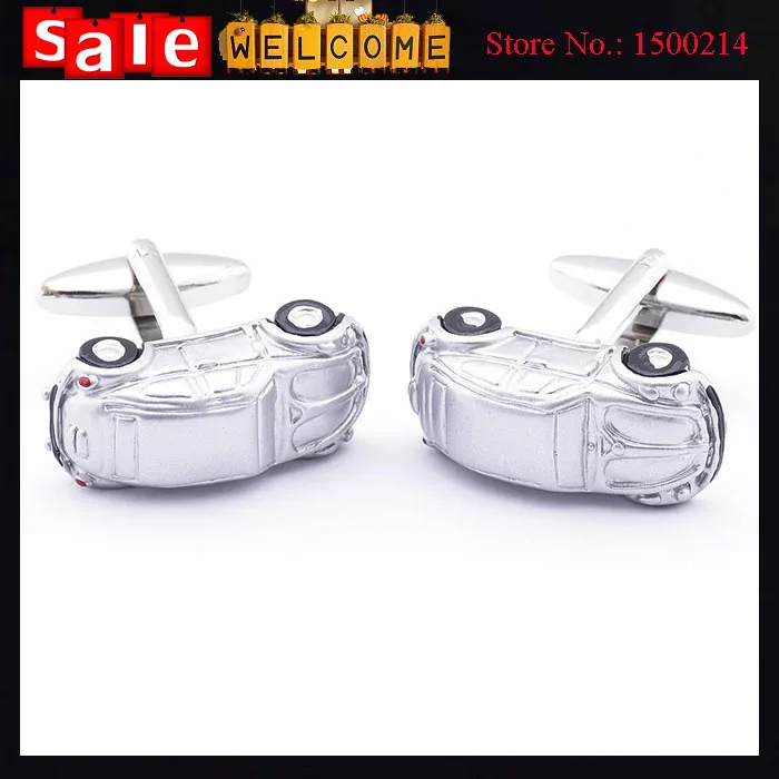 12 пар посеребренная изысканный новинка формы автомобиля запонки мужские
