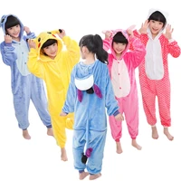 onesie kids unicorn kigurumi pajamas panda licorne stitch pijama boys girls animals flannel pajama funny cosplay hooded sleepers