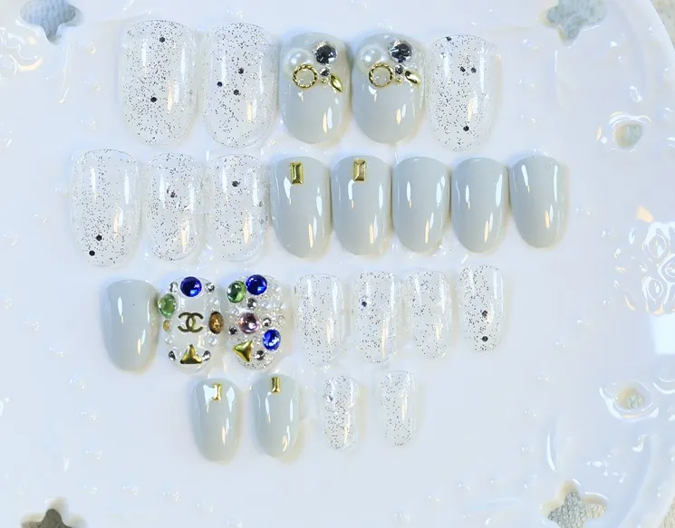 Длинные полное покрытие Ложные кончик ногтя Красочные Профессиональный салон