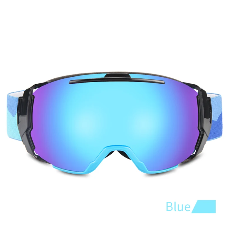 Blue GIYO, женские и мужские лыжные очки для сноуборда, УФ 400, противотуманные очки, очки для катания на лыжах, двойные линзы, зимние очки для катания на коньках - Цвет: Blue