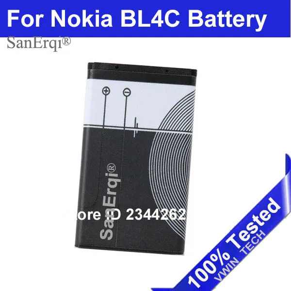 BL-4C de batería de litio, repuesto para Nokia 6100, 6300, 6260, 6125, 6136S, 6170, 6301, 7705, 7200, BL4C