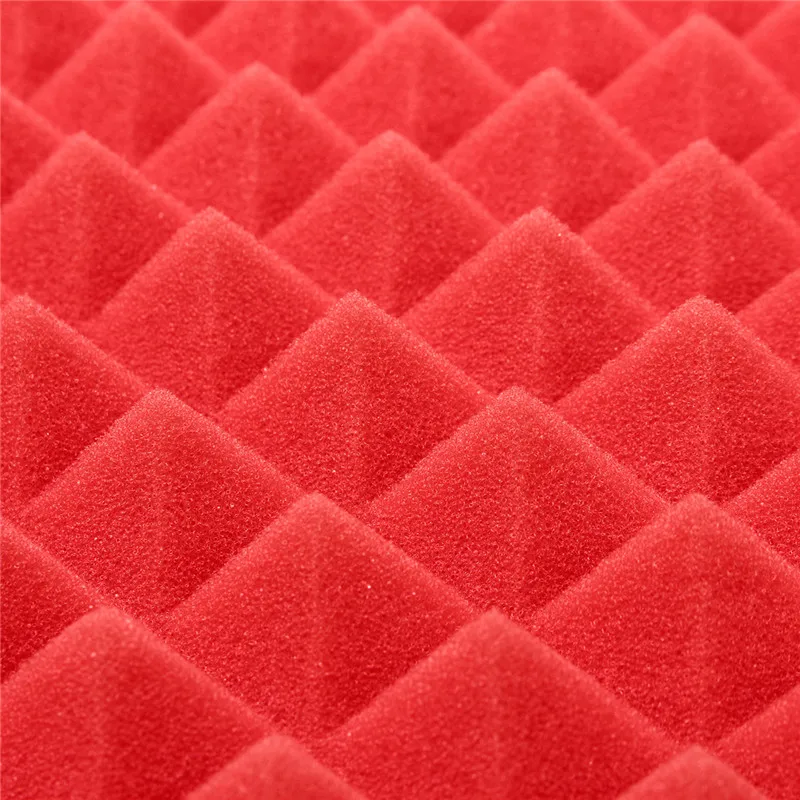 Red 30*30*5 см звукоизоляция пена Студия Акустическая Пена Звукоизоляционная абсорбционная обработка панель плитка Клин пенополиуретан - Цвет: Red