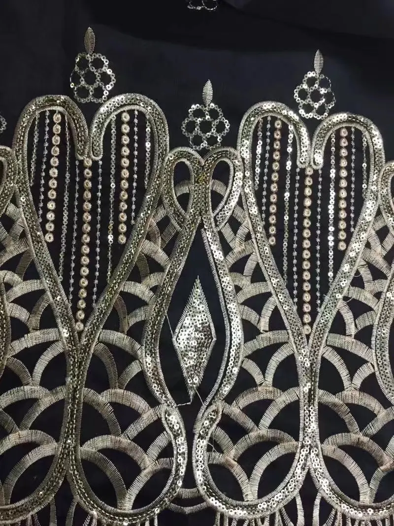 African George Lace Fabric With Sequin 2017 High Quality Latest Nigerian French Embroidery For Wedding Dress | Дом и сад
