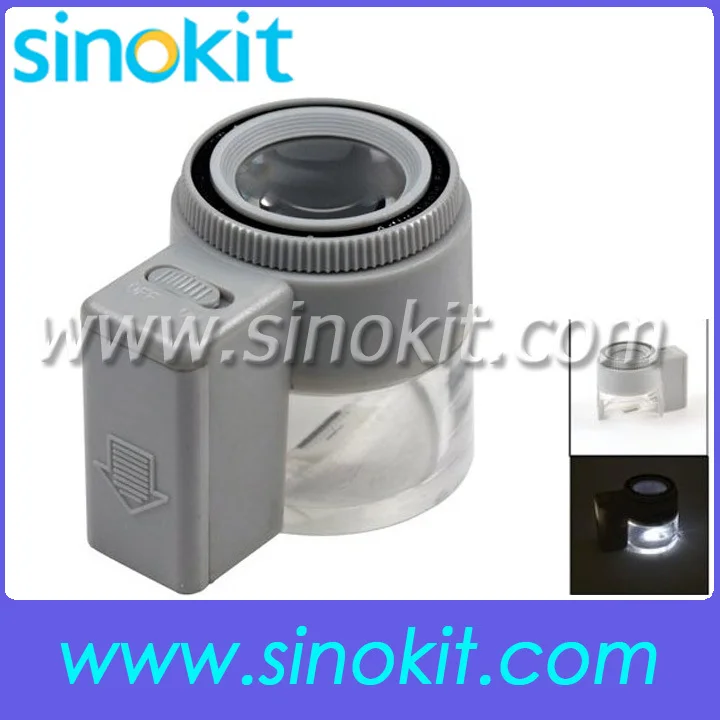 

Free Shipping 8X Led Light Scale Magnifier Magnifying Loupe Glass Pocket MG1300-2