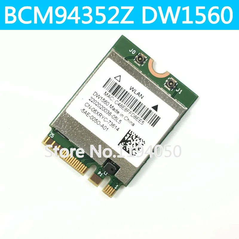 Беспроводная карта DW1560 BCM94352Z NGFF M.2 Wi Fi WLAN Bluetooth 4 0 802.11ac 867 Мбит/с BCM94352 WIN7/WIN8/WIN8.1|bcm94352z