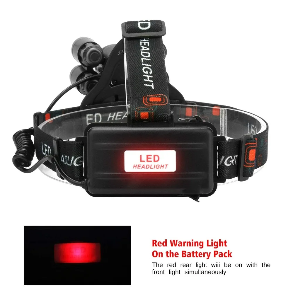 Светодиодные фары супер яркие 5 LED Высокий люмен перезаряжаемый масштабируемый