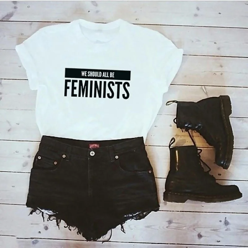 

Fashionshow-JF We Should All Be Feminists Women Tshirt Tees Ladies Feminism Slogan Hipster Women Equal Right T Shirt