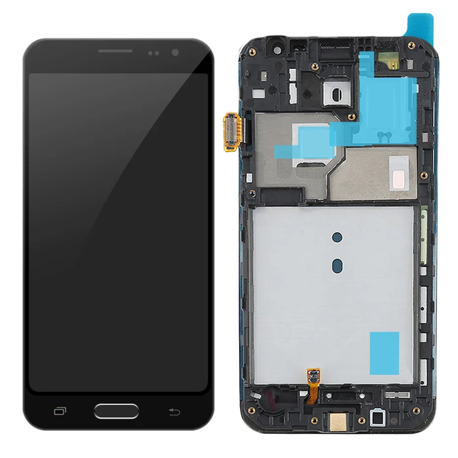 J320 ЖК-дисплей для Samsung Galaxy J3 J320F Дисплей SM-J320FN/м/ч/DS Сенсорный экран Digitizer Ассамблеи Замена рамка кнопки «домой»