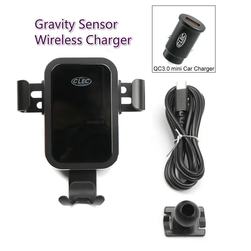 Gravity Sensor LHD! Для Subaru Forester SK Электрический Датчик Гравитации беспроводной зарядки QC 3,0 держатель смартфона вентиляционное отверстие присоска кронштейн Стенд - Название цвета: Gravity Sensor