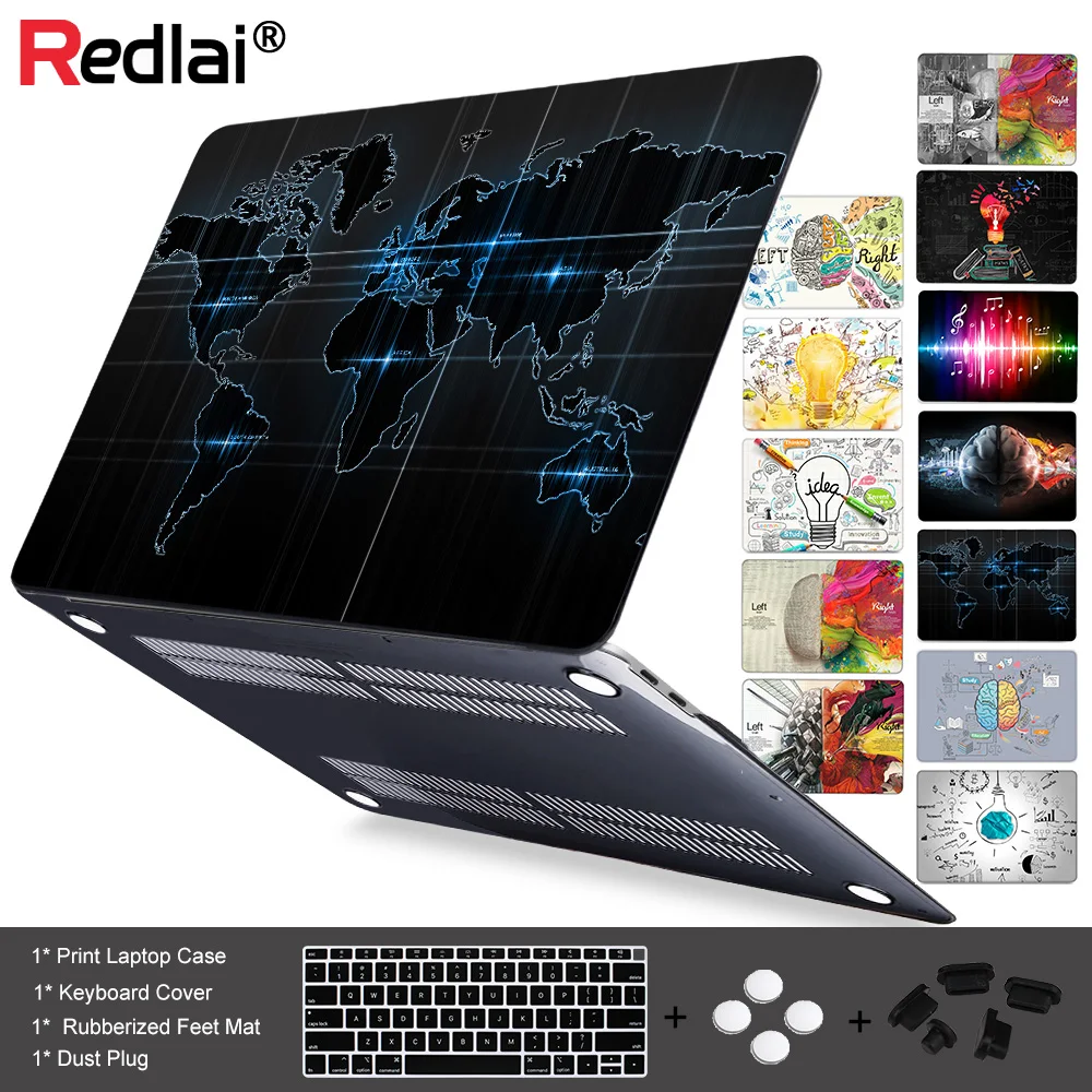 Для Macbook 12 Air 13 A1932 A1466 Pro retina 13 15 случай уникальный левый и правый мозг Пластик Футляр Pro 13 15 Touch bar
