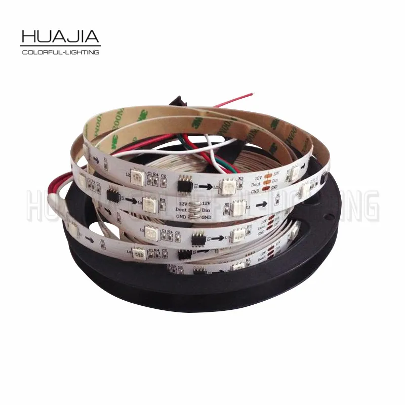 1 м 12В WS2811 30 штук 5050SMD цифровая RGB Мечта цветная Пиксельная Светодиодная лента 10 мм