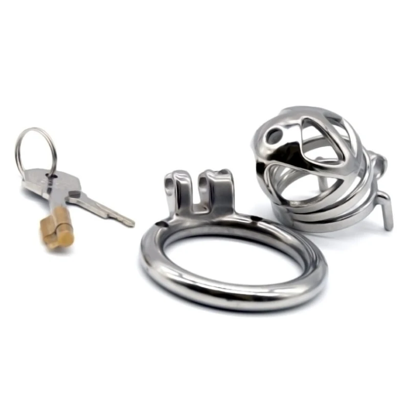 Нержавеющая сталь целомудрия Связывание устройство Cockrings Мужской целомудрие