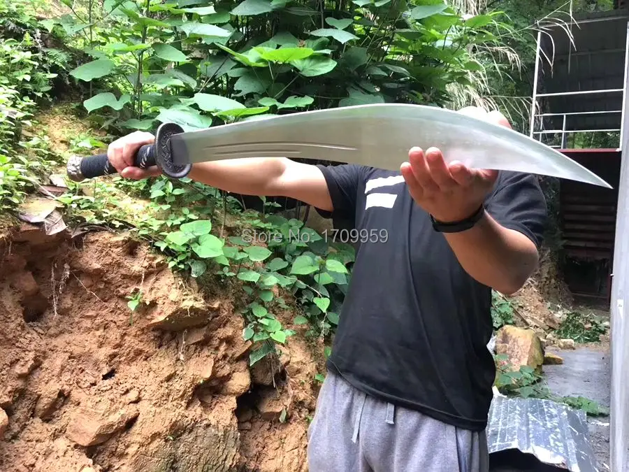 Китайский Прочный меч кунгфу ручного изготовления WuShu Da Dao Sharp 1095 кожаная оболочка