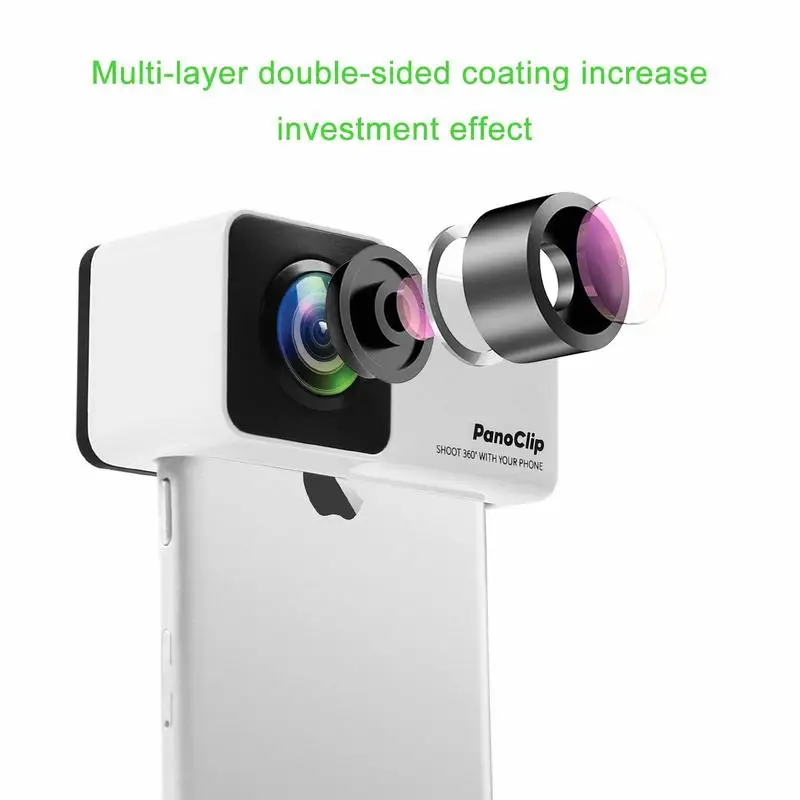 3D панорамный объектив для iPhone X 360 Камера телефон 7 плюс 8 плюс|Объективы мобильных