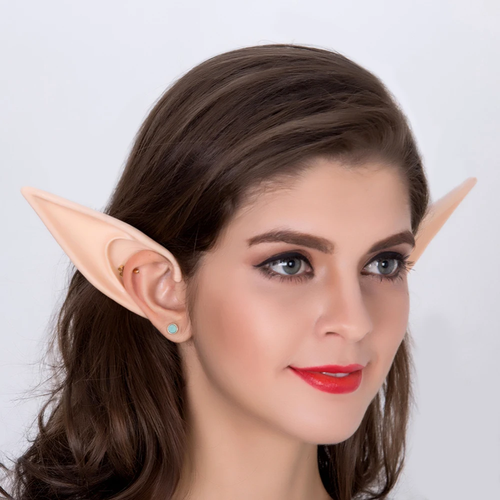 Хэллоуин Elf Ears Косплей латексная фея эльф Пикси уши аксессуары Cos вечерние