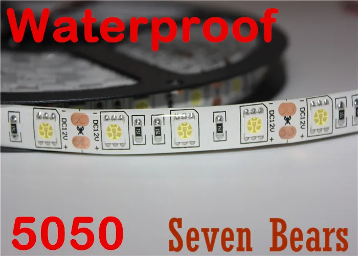 5 м/лот Светодиодная лента 5050 RGB Водонепроницаемая 300 DC 12 В