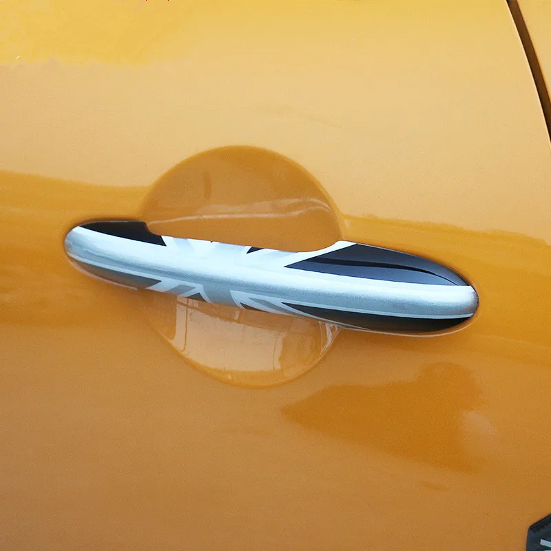 4 шт. ABS Наружная ручка двери автомобиля крышка Юнион Джек Наклейка для Mini Cooper F55