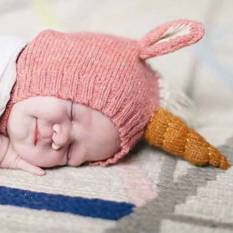 Bnaturalwell New Cute Soft Baby Knitted Hat Ear Care Warm Wool Unicorn Infant Cap Toddler Girl Boy Accessories H077S | Детская одежда и