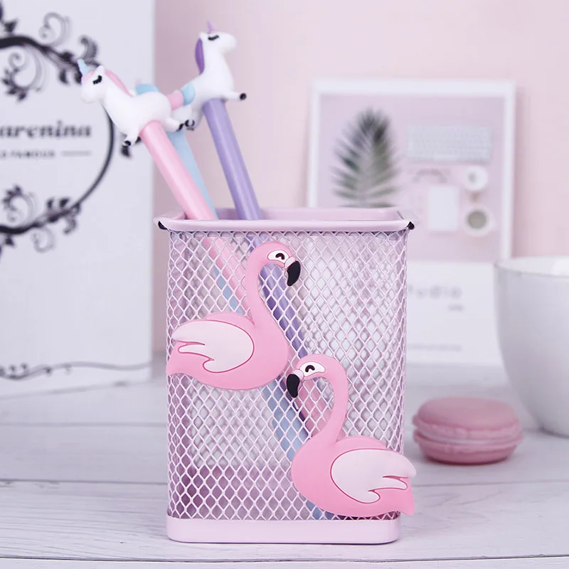Kawaii розовый единорог кактус Фламинго 1 шт. офисная домашняя коробка для хранения