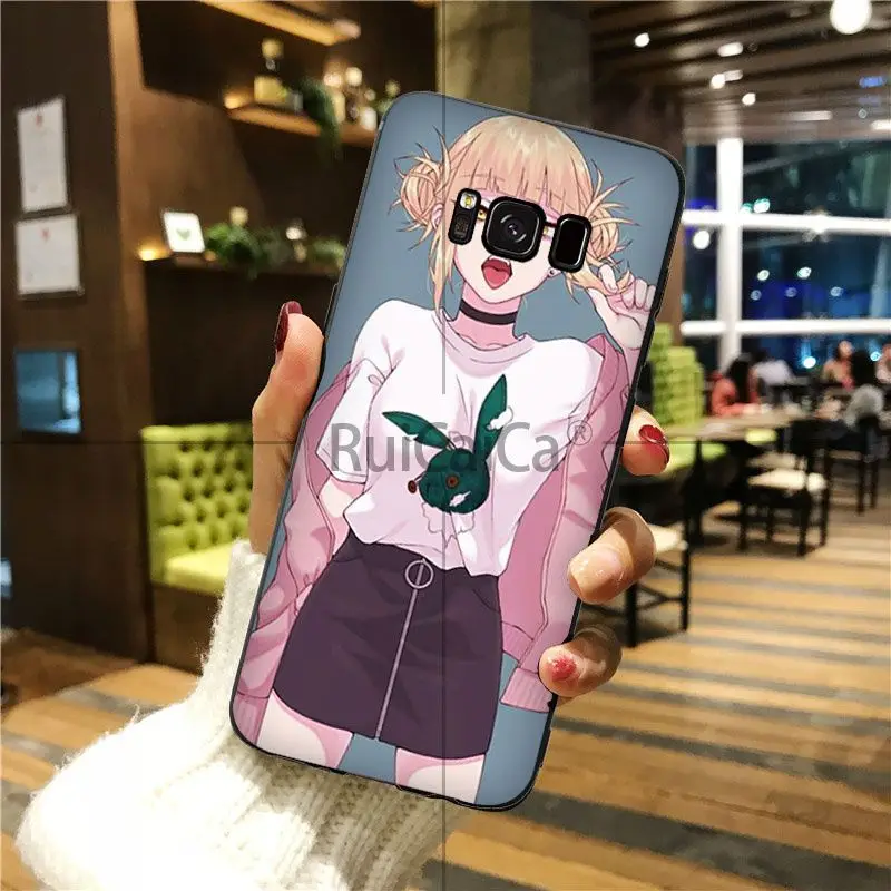 Ruicaica My Hero Academia Luxury Soft Rubber Black Phone Case For GALAXY s7 edge s8 plus s9 s6 | Мобильные телефоны и