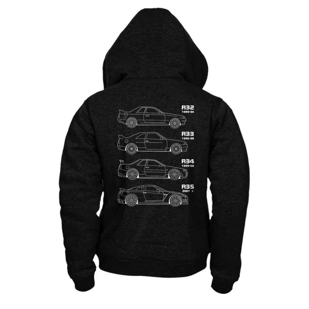Мужская Черная Толстовка Niss Skyline GTR Размеры S M L XL XXL XXXL толстовки с капюшоном и