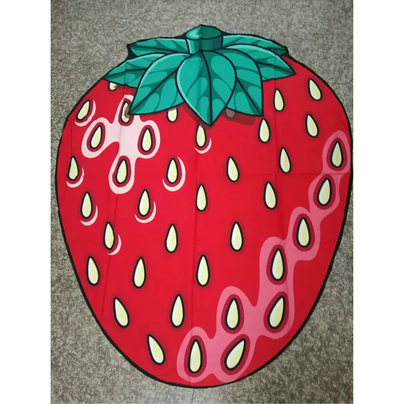 Hamburger Pizza Ice Cream Pie Throw Roundie Shawl Ananas Strawberry Watermelon Fruit 3D Print Round Beach Scarf Wrap YG143 | Аксессуары