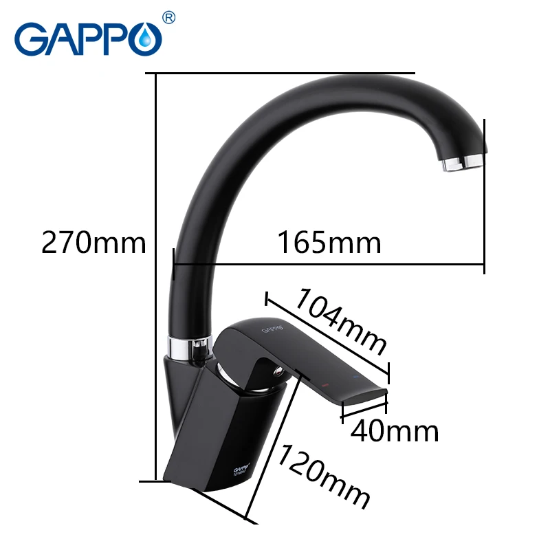 gappo kitchen faucet black kitchen sink faucet water faucets brass mixer kitchen torneira de cozinha deck mounted free global shipping