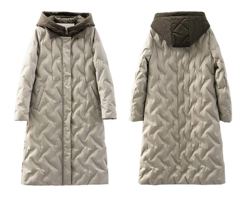 Женские длинные зимние куртки на утином пуху M ~ 3XL Женская парка 2018 пальто с