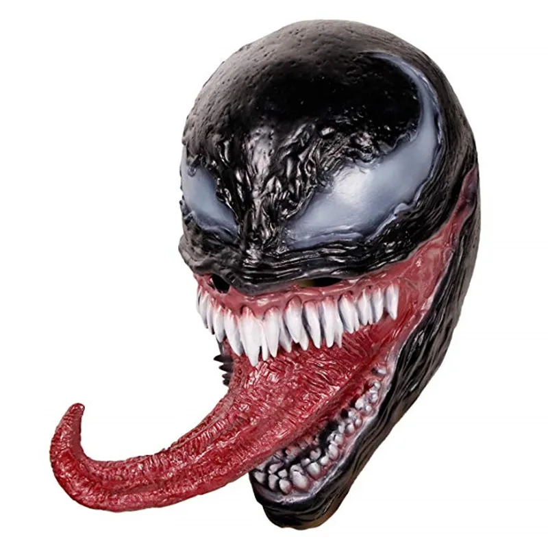 latex masks Латексная Маска Venom с длинным языком, латексная маска Venom, Шапка-бини, латексные маски Venom, шлем, Вечерние Маски на Хэллоуин - Цвет: latex masks