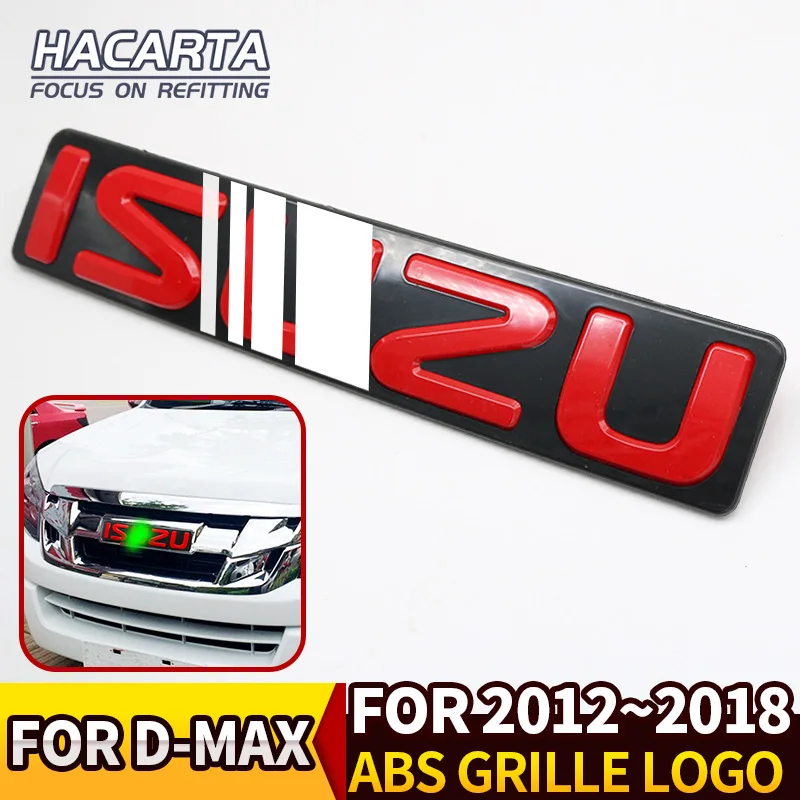 Передняя решетка с логотипом для 2012 2019 Модели Isuzu D max красный логотип красными