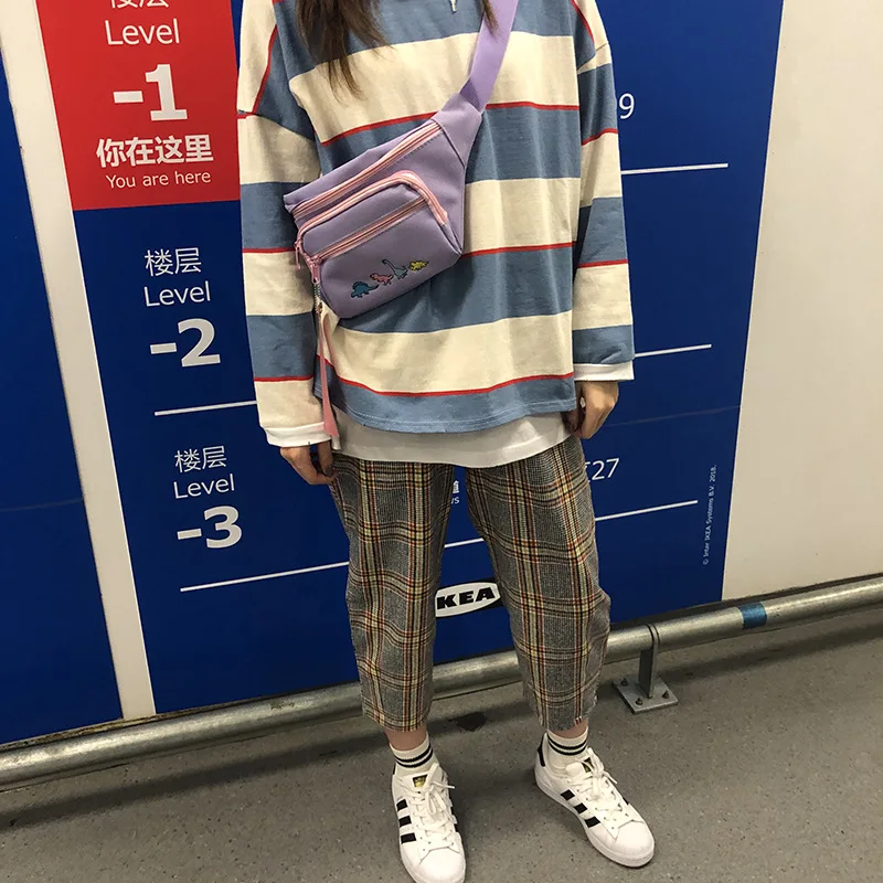 Модная сумка Harajuku Jude, модная женская нагрудная сумка, Повседневная сумка с вышивкой через плечо, брендовая поясная сумка в стиле хип-хоп
