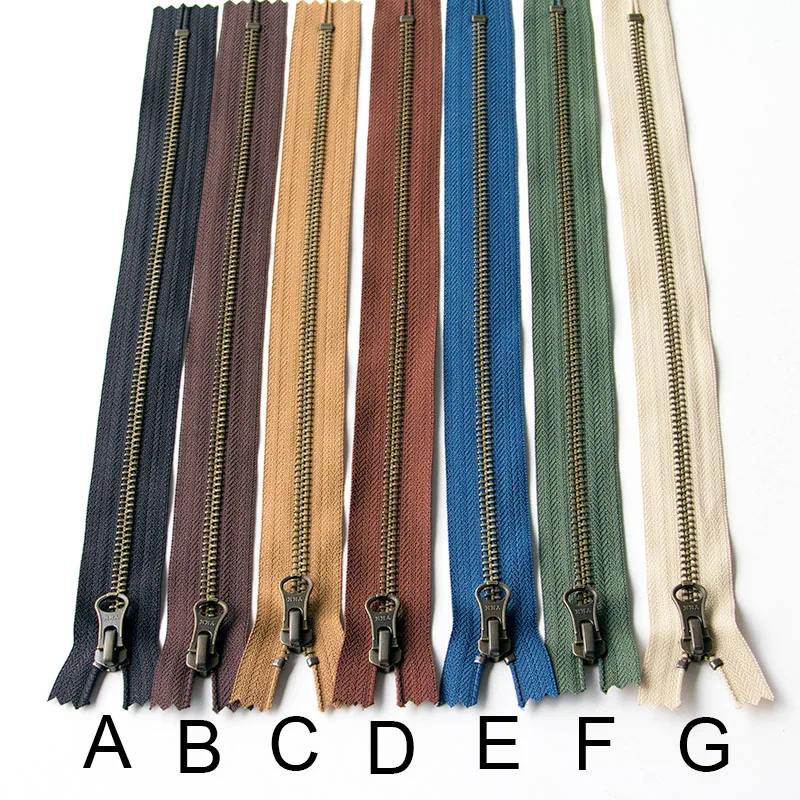 1 шт. YKK 5# металлическая молния бронзового цвета закрытый автоматический замок DIY сумка кошелек сапоги молнии аксессуары для одежды