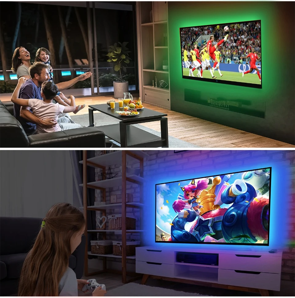 Goodland светодиодный светильник для Kicthen лампа 1 м 2 м 3 м 4 м 5 м RGB Светодиодная лента USB для шкафа Шкаф подсветка ТВ