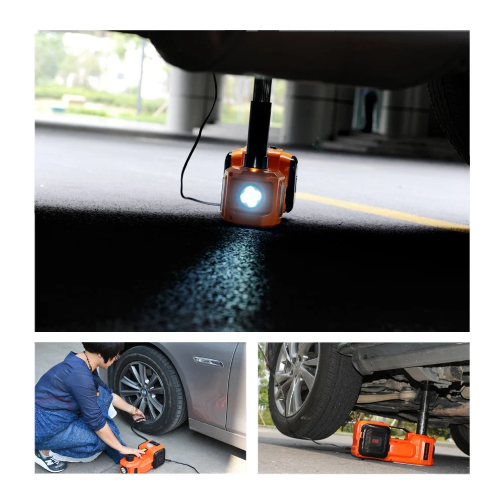 free shipping portable two functions car hydraulic jack with compressor |