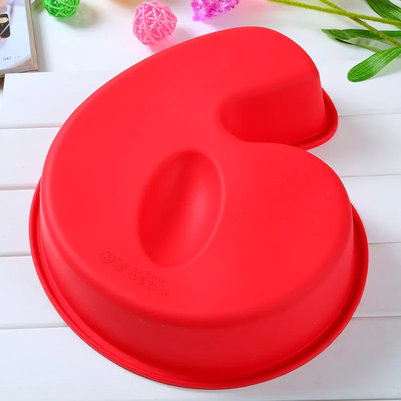 Форма для торта из пищевого силикона с цифрами 6 100% | Дом и сад