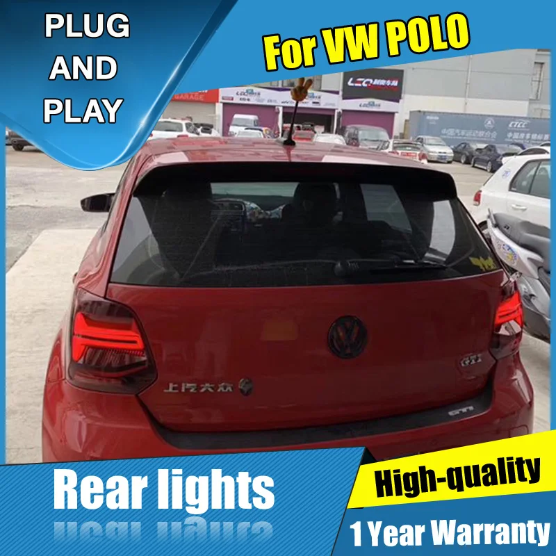 

2PCS Car Styling for VW polo taillights 2011-2017 for polo LED Tail Lamp+Turn Signal+Brake+Reverse LED light