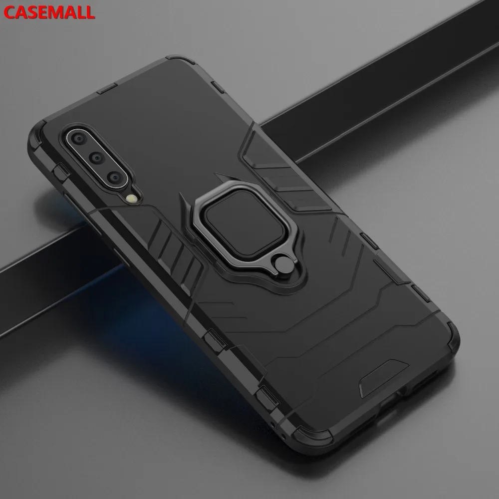 Чехол для телефона Xiaomi Mi 9 ударопрочный с кольцом-держателем, гибридный, с защитой всего корпуса от SE.
