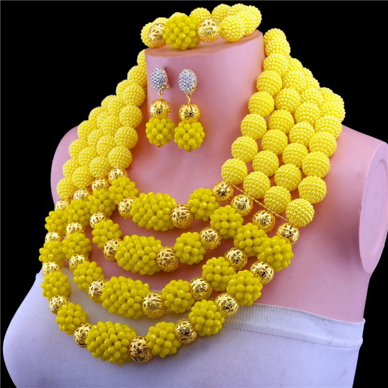 2017-роскошный комплект ювелирных изделий из африканских бусин зеленый