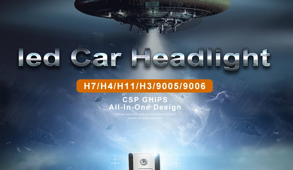 Carlitek CSP H7 Led H11 H4 H3 H1 фар автомобиля 9012 9006 9005 светодиодные лампы 12V 24V 8000LM 6000 К Авто противотуманных фар автомобиля источник света