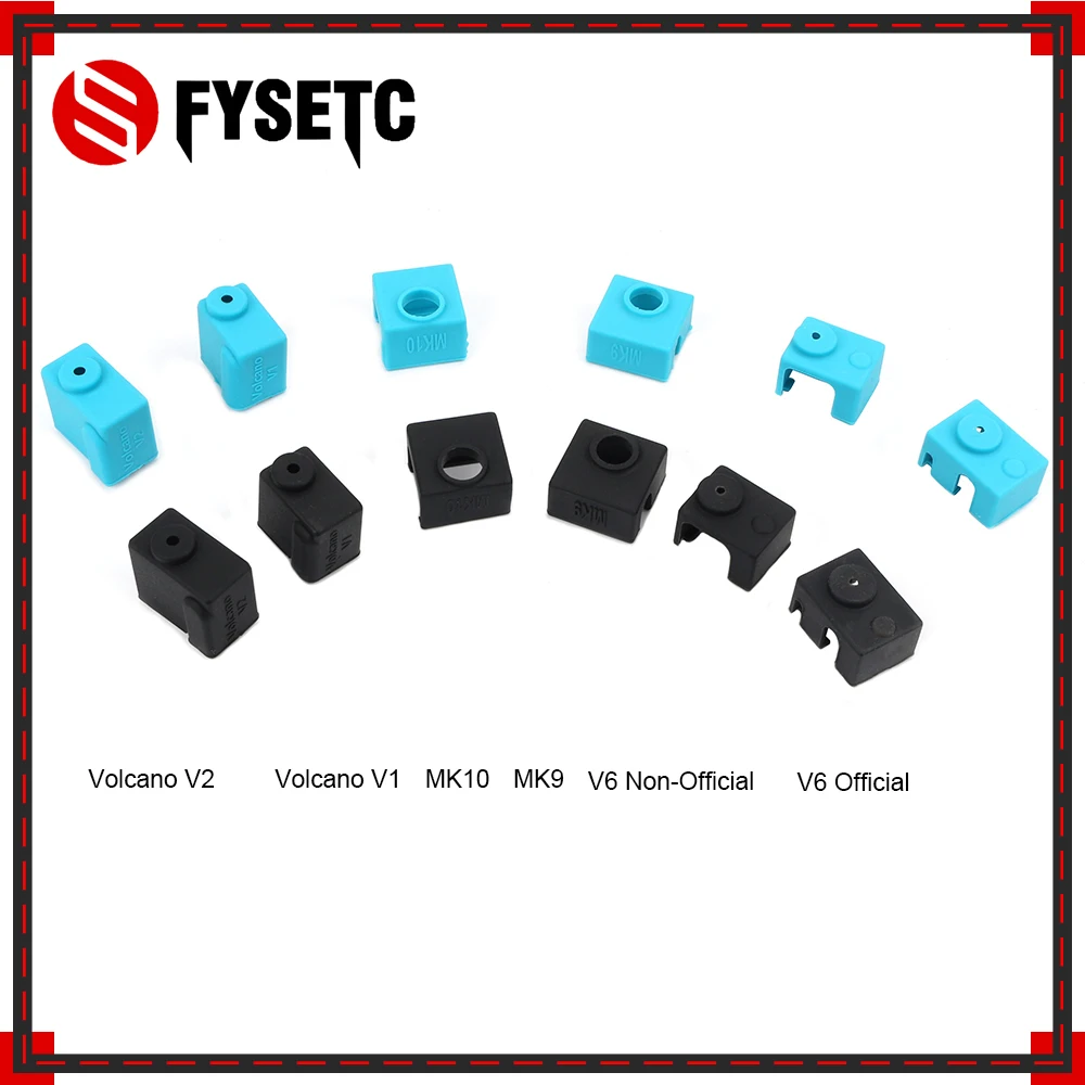 Силиконовые носки для E3D V6 PT100 MK7 MK8 MK9 MK10 Volnaco 1 75 3 0 мм силиконовые с подогревом