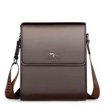 New Hot Mens PU Casual Business Style Large Capacity Messenger Bag High Quality Brand Design Mens Shoulder Bag