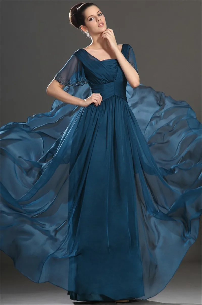 2017 Новый Дизайн Вечернее Платье Линии Длиной До Пола Шифон Элегантный Мода Vestido