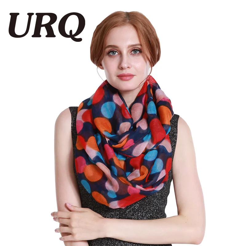 Женские трубчатые шарфы в горошек теплые модные дизайнерские клетчатые Дамские